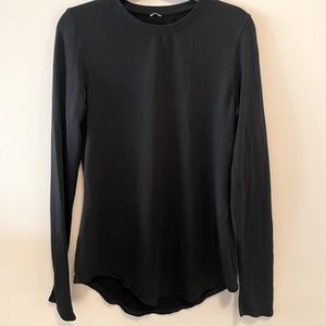 Kit and Ace Brushed Long Sleeve Black T-shirt
